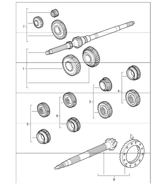 gear wheel sets 997 GT3 / GT3 RS G97.90/92 2010 ONWARDS