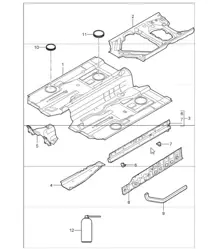 floor centre 997 GT3 2007-11