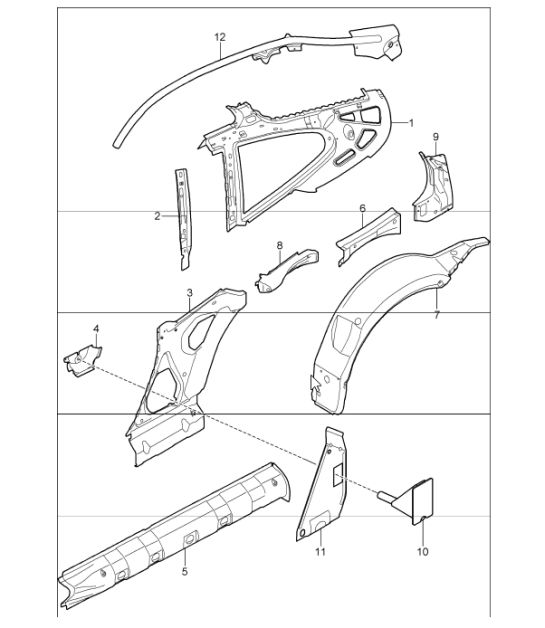 side section inner 997 GT3 2007-11