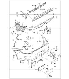 bumper rear 997 GT3 2007-11