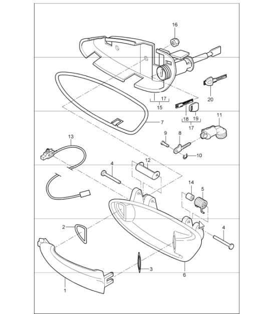 door handle 997 GT3 2007-11