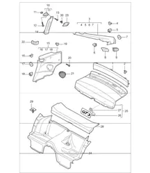 linings rear 997 GT3 2007-11