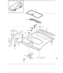 rooflining a-pillar 997 GT3 2007-11