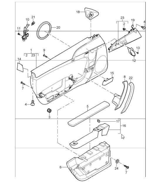 Diagram 807-11 Porsche Cayenne Turbo / Turbo S 4.8L 2007>> Carrozzeria
