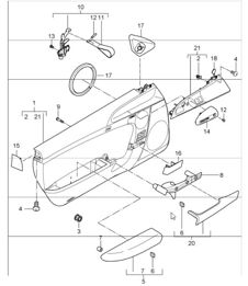 door trim panel accessories 997 GT3 RS / GT3 RS 4.0 2010 ONWARDS