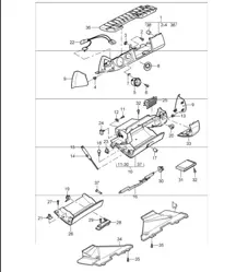 glove compartment lid and lining driver's side 997 GT3 2007-11