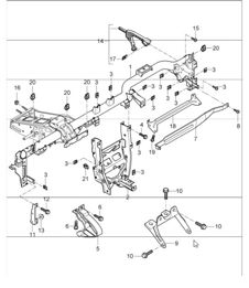 retaining frame dashboard 997 GT3 2007-11