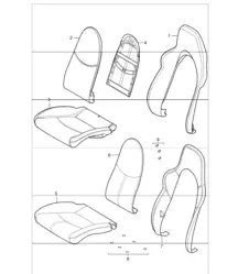 foam part, cover, sports seat 997 GT3 2007-11