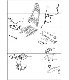 wiring harnesses: switch, control units and sports seat 997 GT3 2007-11