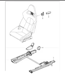 bucket seat, collapsible (complete not available) 997 GT3 2010 ONWARDS