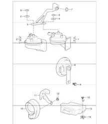 fanfare, horn, alarm system 997 GT3 2007-11