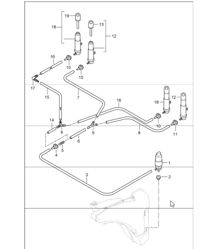 headlight washer system I288 for 997 GT3 2007-11