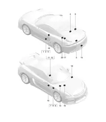 Schilder/Hinweise 981C Cayman GT4 2016