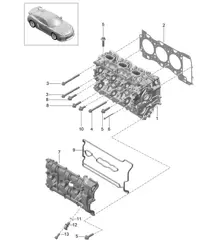 气缸盖，包括： / 阀门 / 气缸盖垫片 / 气门室盖 981C Cayman GT4 2016