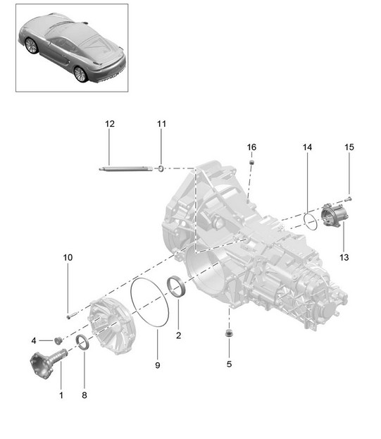 Cambio manuale/Parti individuali (Modello: G8120) 981C Cayman GT4 2016