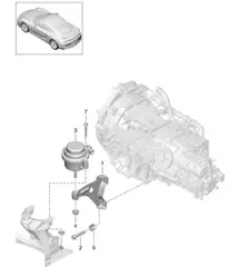 Sospensione trasmissione / Giunto filettato / Motore 981C Cayman GT4 2016
