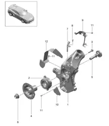 Wheel carrier / Wheel hub 981C Cayman GT4 2016