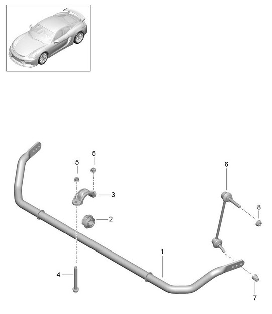 Barra antirollio 981C Cayman GT4 2016