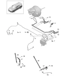 Conduites de frein / Partie avant - AVANT - 981C Cayman GT4 2016