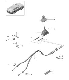Control de transmisión / Caja de cambios manual (PR:480) 981C Cayman GT4 2016