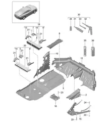 地板 - 中心 - 981C Cayman GT4 2016