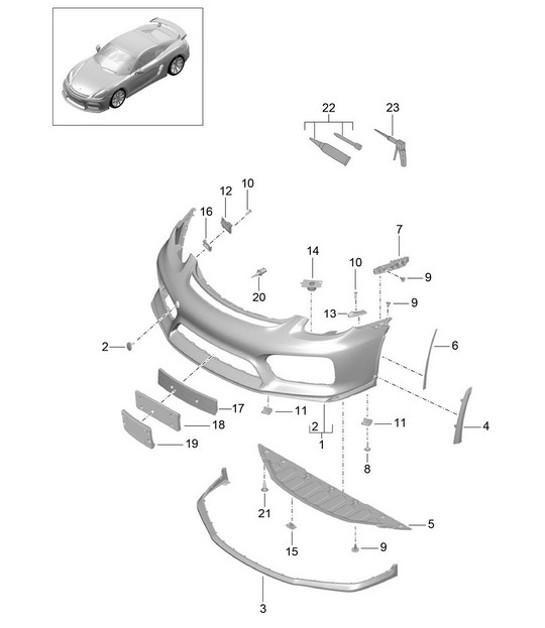 Diagram 802-000 Porsche 968 3.0L 1992-94 Carrosserie