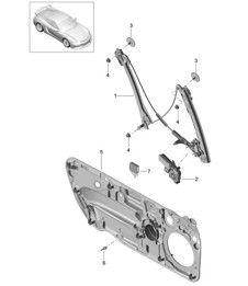 Window regulator 981C Cayman GT4 2016