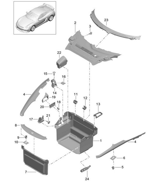 Diagram 807-000 Porsche Cayenne 92A (958) 2010-2017 Body