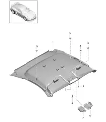 Moldura de techo 981C Cayman GT4 2016