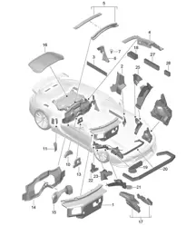 Karosserie / Schalldämmung 981C Cayman GT4 2016