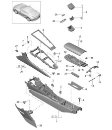 Centre console 981C Cayman GT4 2016
