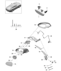 车内后视镜 / 车外后视镜 (PR:529) 981C Cayman GT4 2016