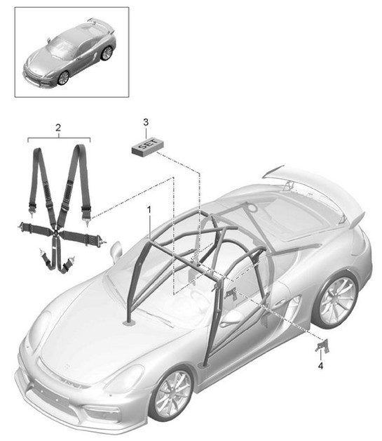 Diagram 812-001 Porsche Cayenne 92A (958) 2010-2017 Body