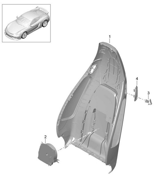 Diagram 817-019 Porsche Boxster 981 2.7L 2012-16 Body
