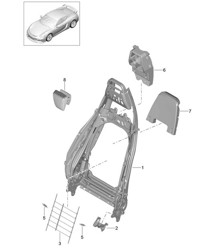 Cadre de dossier / Siège sport Plus / Accessoires 981C Cayman GT4 2016