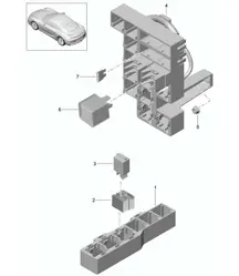 中央电气装置 / 行李箱 - 后部 - 981C Cayman GT4 2016