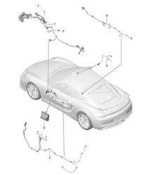 Wiring looms doors / Centre console / Glove box / Control units doors 981C Cayman GT4 2016