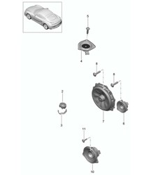 Haut-parleur 981C Cayman GT4 2016