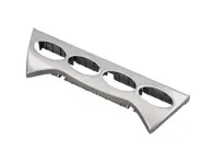 Panneau de console Argent avec 4 Trous Porsche 996 / 986 Boxster - 911680CP915, 911680CP915A