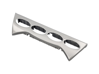 Console panel Silver with 4 Holes Porsche 996 / 986 Boxster - 911680CP915, 911680CP915A