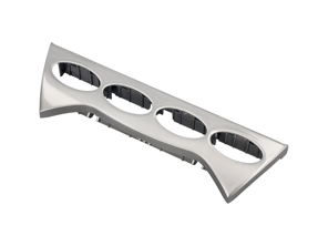 Pannello Consolle Argento con 4 Fori Porsche 996 / 986 Boxster - 911680CP915, 911680CP915A