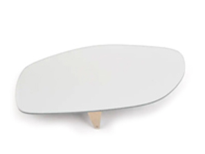 Door Mirror Glass FLAT, LEFT. Porsche Cayenne 957 LHD - 95573103702, 95573103705, 3123205