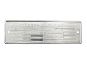 Étiquette d'identification du châssis. Porsche 911 1974-80 - 91170110111