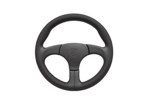 Sportlenkrad ohne Airbag Schwarz mit roten Nähten. Porsche 944 82-91 - 968347084158YR