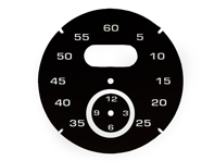 Wijzerplaat sportchrono, zwart. Porsche 997 / 991 / Boxster / Cayman / Panamera - 97641997021 - F97 641 997 021, F97641997021