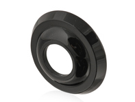 Rosette for window crank and interior handle, Black. Porsche 356 Pre-A - 35653711700