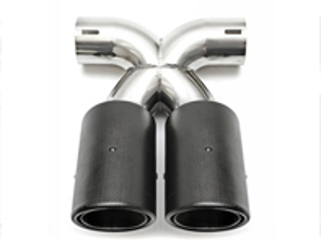 Exhaust Deluxe Dual Style Tail Pipe Carbon Fiber. Porsche 987.2 Boxster / Cayman - 98711125730, 98711125831, 98711198130, 98711125860