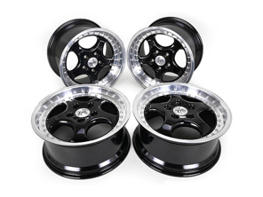 18" KT2 Leichtmetallfelgen im Split-Rim-Look – schwarzes Finish Porsche PCD5/130