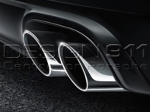 Exhaust Tail Pipes SPORTS in SILVER. Porsche 991.2 C2S / C4S / Targa 4S 2016>> - 99104420022