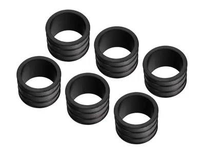 Rubber sleeves for air intake, SET OF 6. Porsche 911 SC 1978-83 - 92811015801, 92811015800